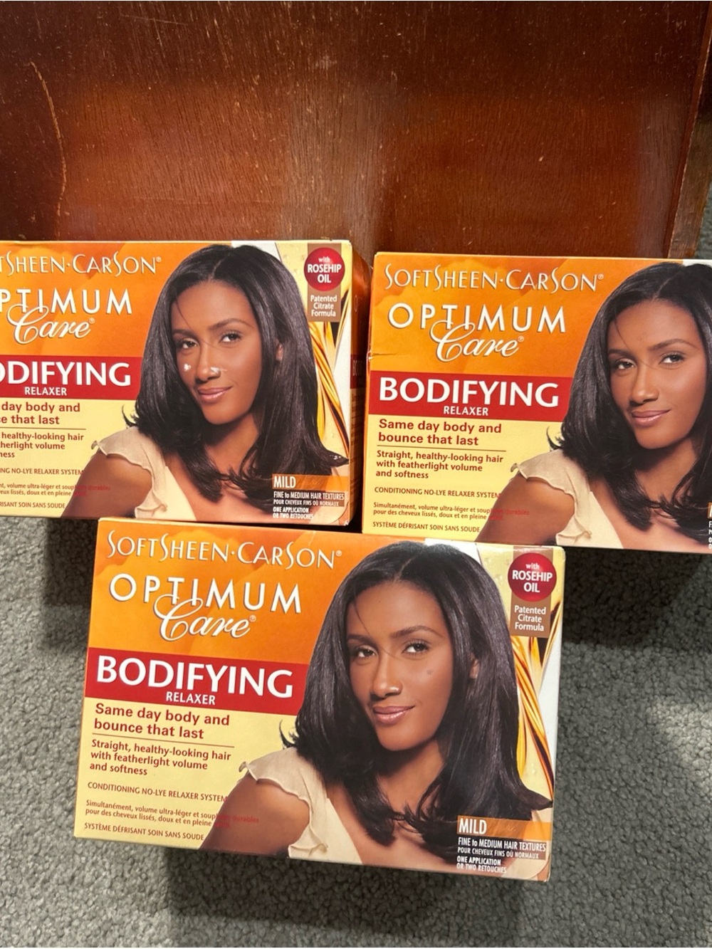 X3 Softsheen Carson Optimum Care Rosehip Bodifying No Lye Relaxer MILD - 1 App